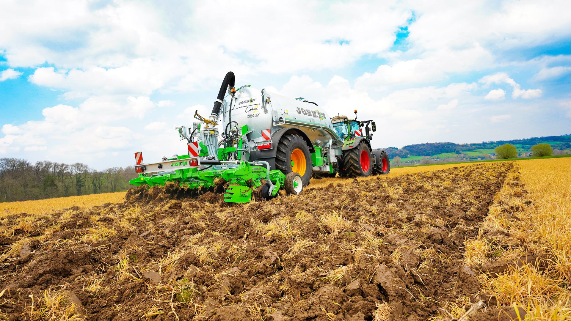 Gli interratori Joskin si intergrano perfettamente con i carri botti del costruttore